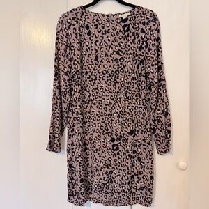 Purple leopard print H&M mini dress